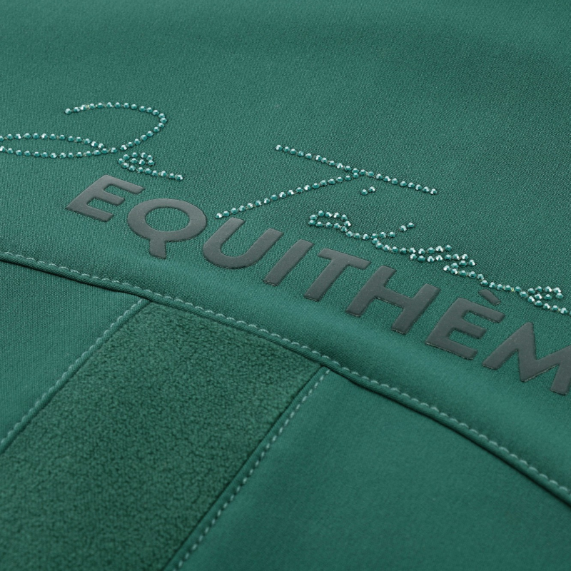 Equithème - Veste softshell manches longues enfant Je T'aime EK-Victoria bleu canard