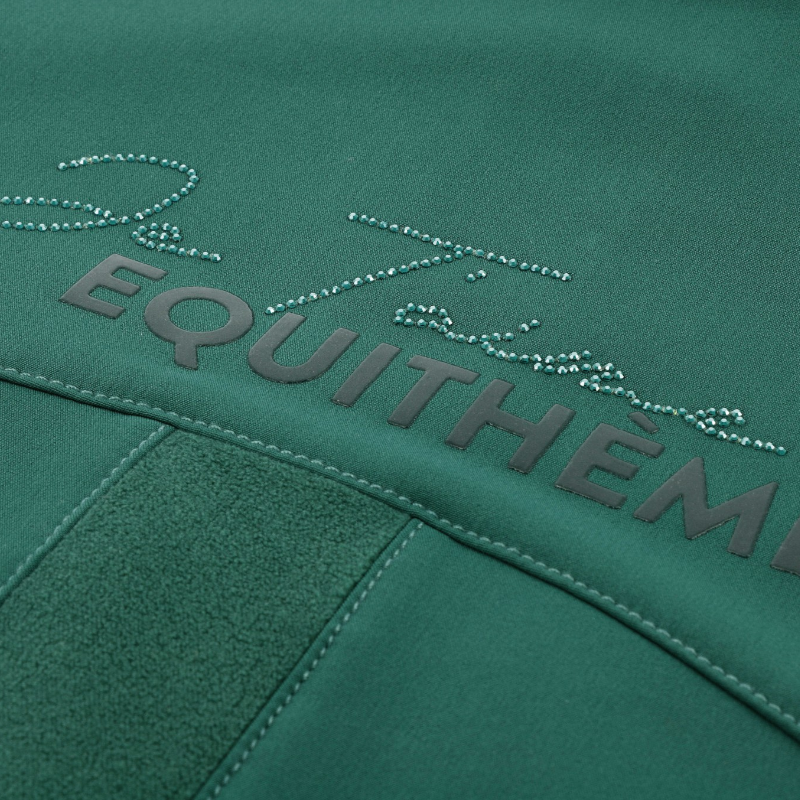 Equithème - Veste softshell manches longues femmes Je T'aime EK-Victoria bleu canard