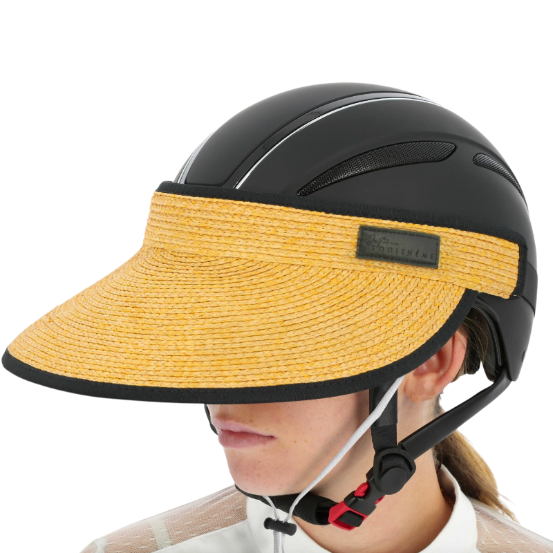 Equithème - Visière anti-UV pour casque raphia