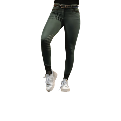 Equithème -Pantalon d'équitation Saphir vert forêt | - Ohlala