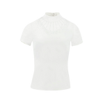 Equithème - Wedstrijd polo korte mouwen kind London wit | - Ohlala