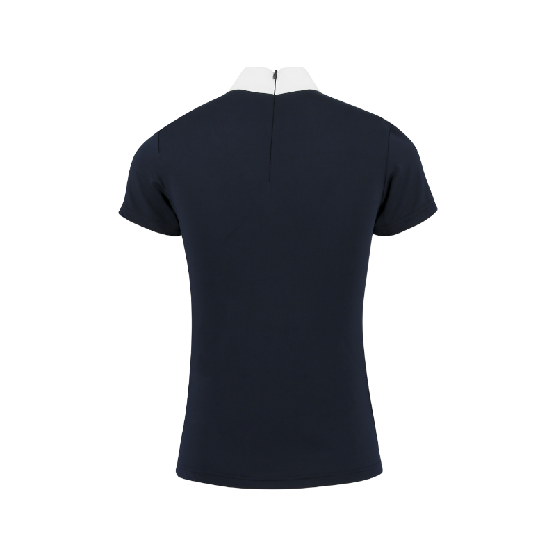 Equithème - Polo de concours manches courtes femme Funza marine | - Ohlala