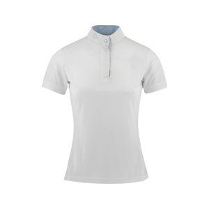 Equithème - Polo de concours manches courtes femme Mesh Betty blanc | - Ohlala