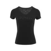 Equithème - T-shirt manches courtes femme Rehane édition "Je t'aime" noir | - Ohlala
