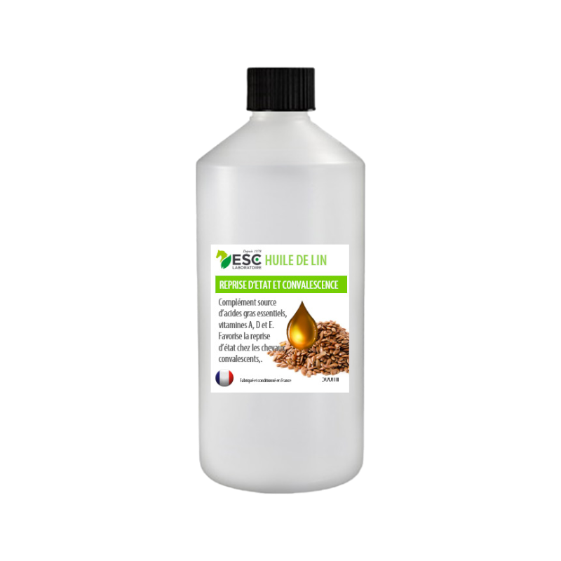 ESC Laboratoire - Complément alimentaire reprise d'état et brillance du poil huile de Lin | - Ohlala