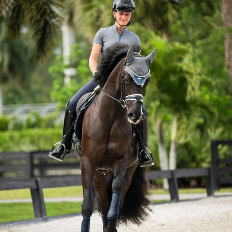 Equestrian Stockholm - Bonnet pour chevaux Metallic Blue bleu