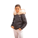 Eden by Pénélope - Bombers à capuche enfant Lyon marine glitter | - Ohlala
