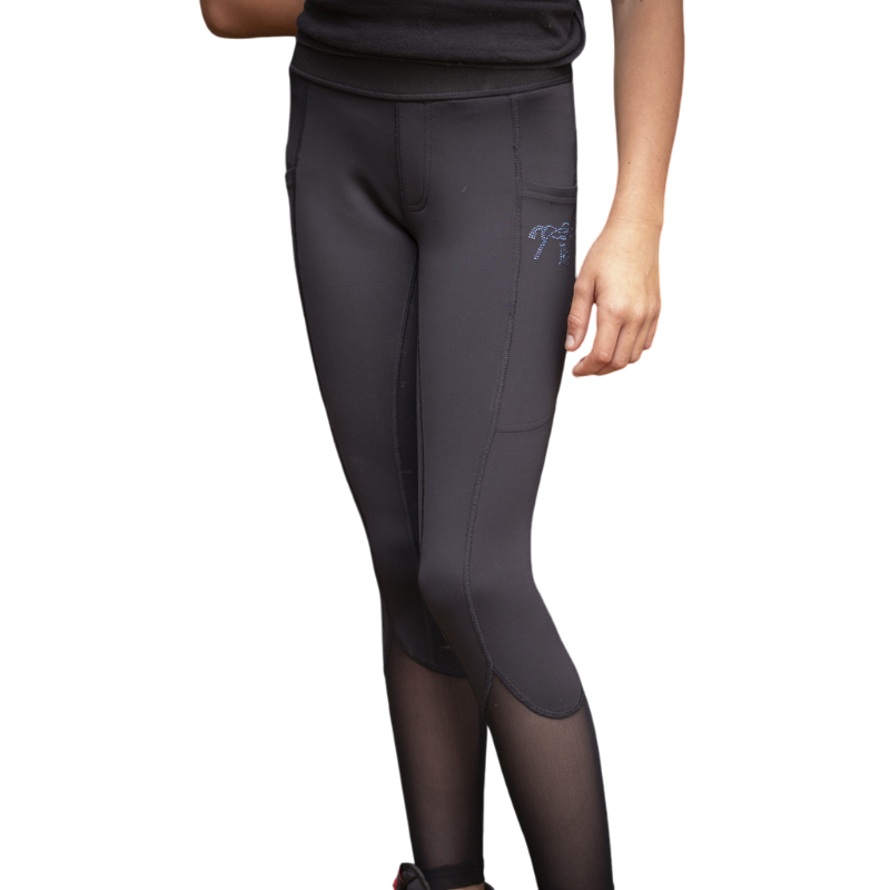 Eden by Pénélope - Legging d'équitation fille Delphe pull-on noir