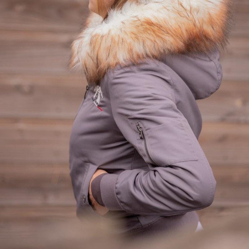Eden by Pénélope - Bombers à capuche enfant Lyon gris glitter | - Ohlala
