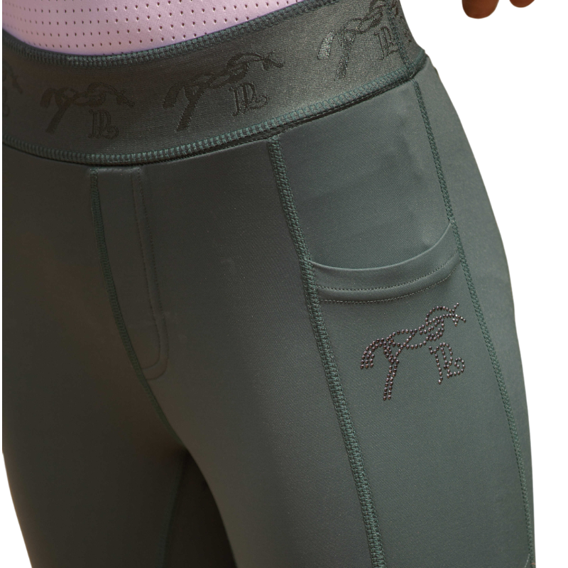 Eden by Pénélope - Legging d'équitation fille Delphe pull-on vert foncé