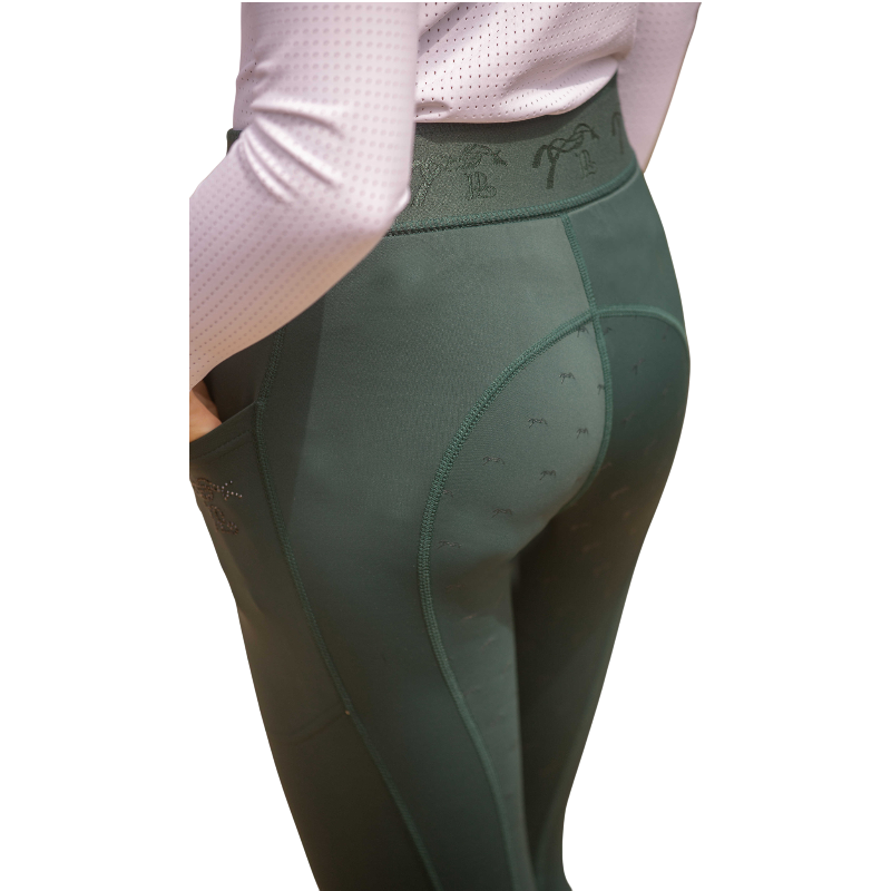 Eden by Pénélope - Legging d'équitation fille Delphe pull-on vert foncé