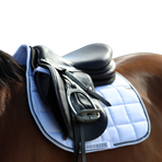 Bucas - Tapis de selle Emerald blanc/ stripe