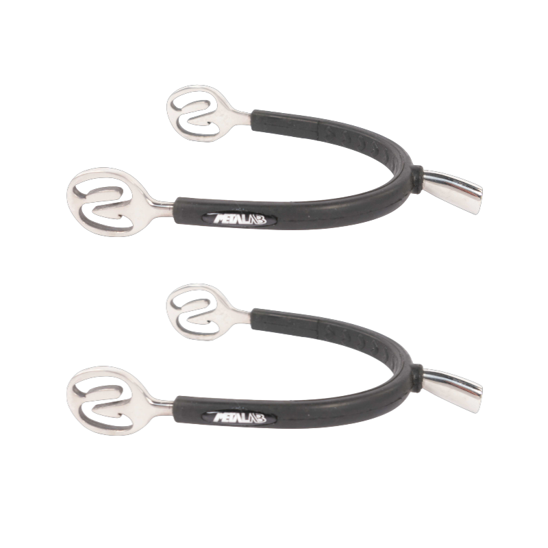 Metalab - Eperons Prince de Galles gainé caoutchouc 20mm