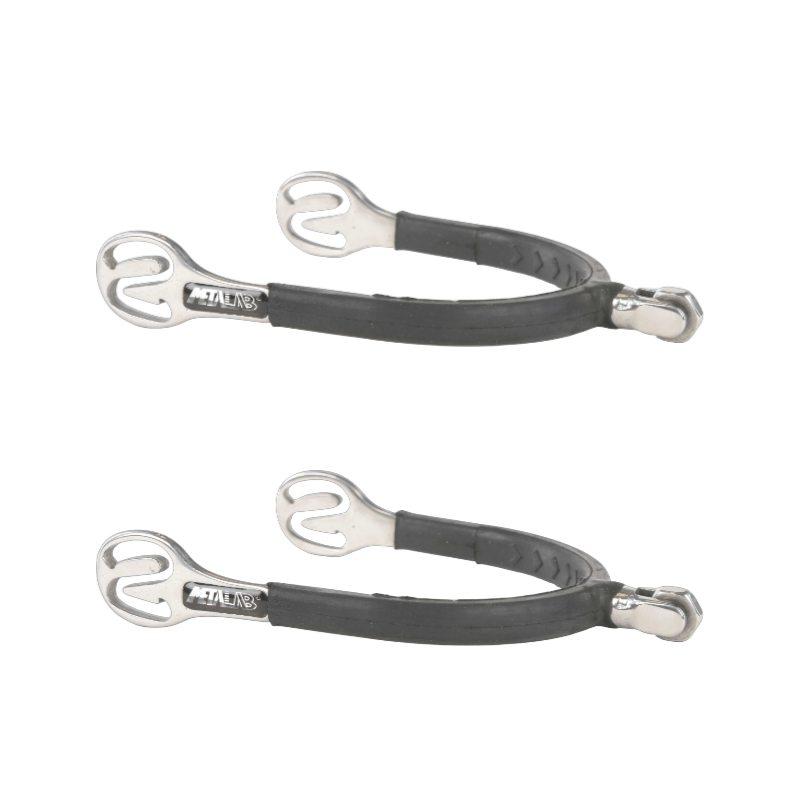 Metalab - Eperons à Molette Hexa gainé caoutchouc 30mm