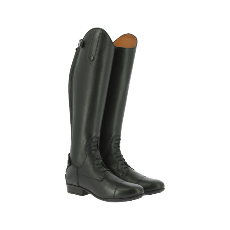 Equithème - Bottes d'équitation Primera tige haute cuir lisse noir | - Ohlala