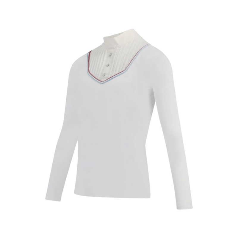 Equithème - Polo manches longues femme Cabourg blanc | - Ohlala