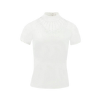 Equithème - Polo manches courtes femme London blanc | - Ohlala