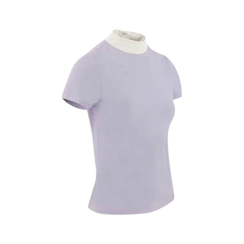 Equithème - Polo manches courtes femme London violet | - Ohlala