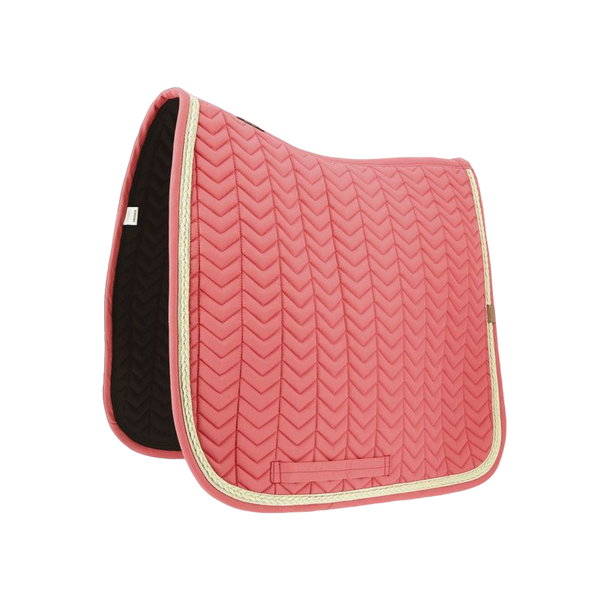 Tapis De Selle Dressage Equipad Velours (crème/beige) - Mousse à Mémoire De Forme - Neuf