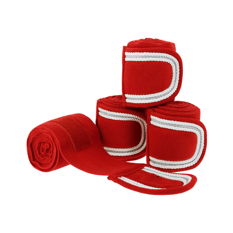 Equithème - Bandes de polo Xmas rouge