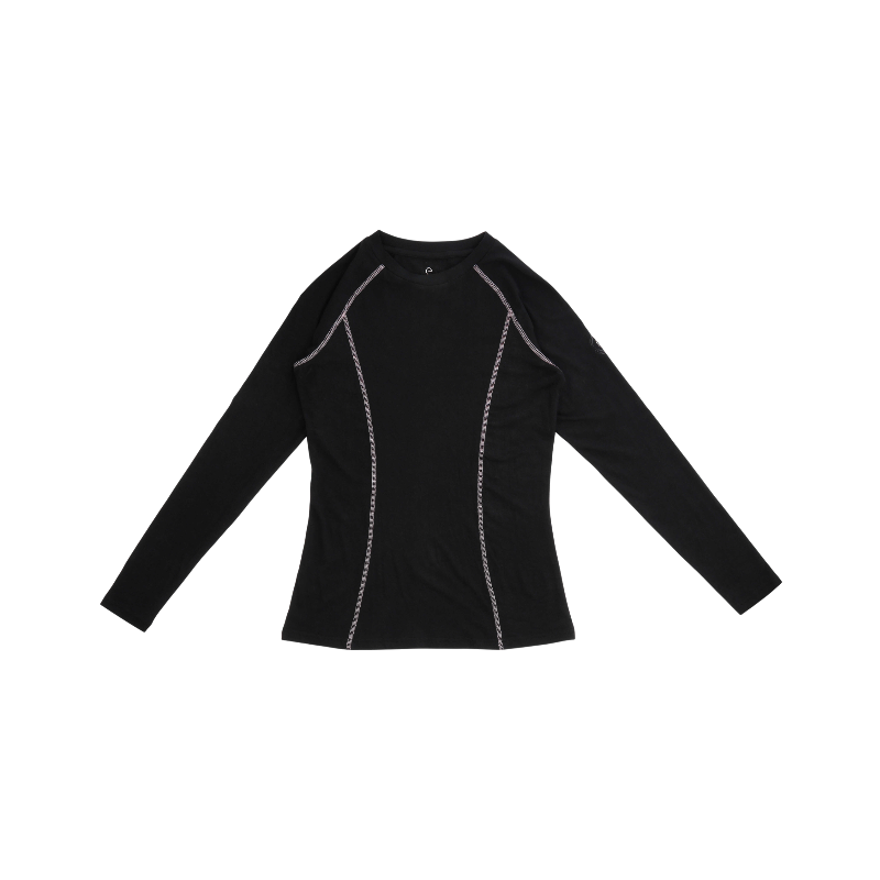 Equithème - Baselayer manches longues femme Je t'aime Stella noir