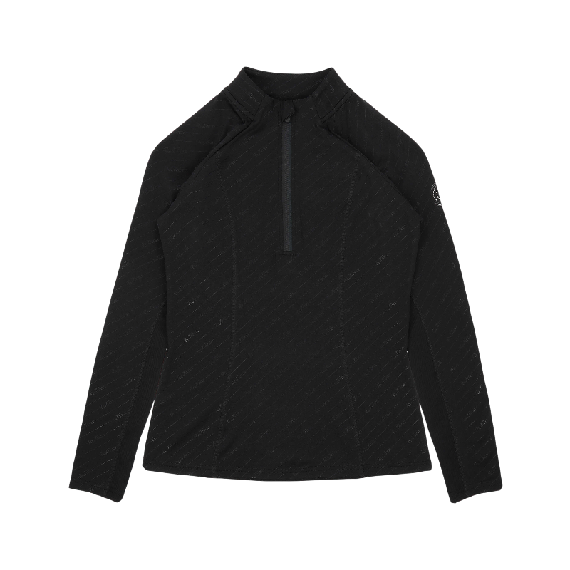 Equithème - Damesbaselayer lange mouwen Je t'aime Sabine zwart | - Ohlala