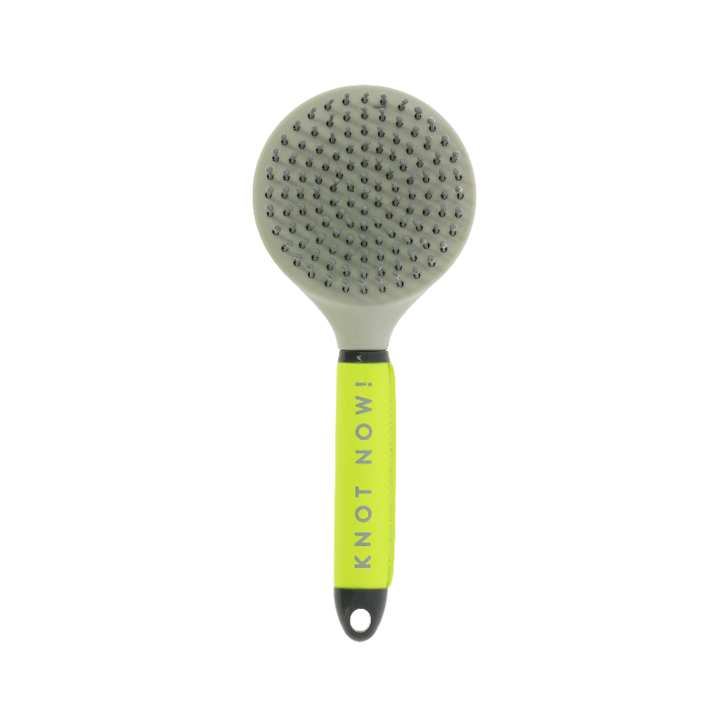 Equithème - Brosse à crinière Je t'aime jaune fluo