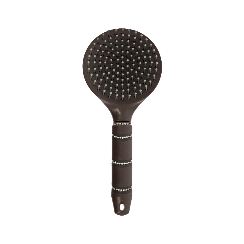 Equithème - Brosse à crinière Je t'aime strass brun