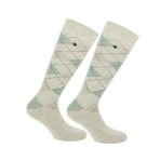 Equithème - Girly sokken beige/ celadon (x1) | - Ohlala