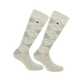 Equithème - Chaussettes Girly beige/ celadon (x1) | - Ohlala