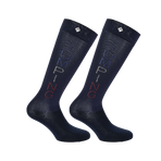 Equithème - Jeanne Jump sokken marine/ blauw-wit-rood (x1) | - Ohlala