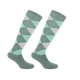 Equithème - Chaussettes d'équitation Argyle menthe/ vert