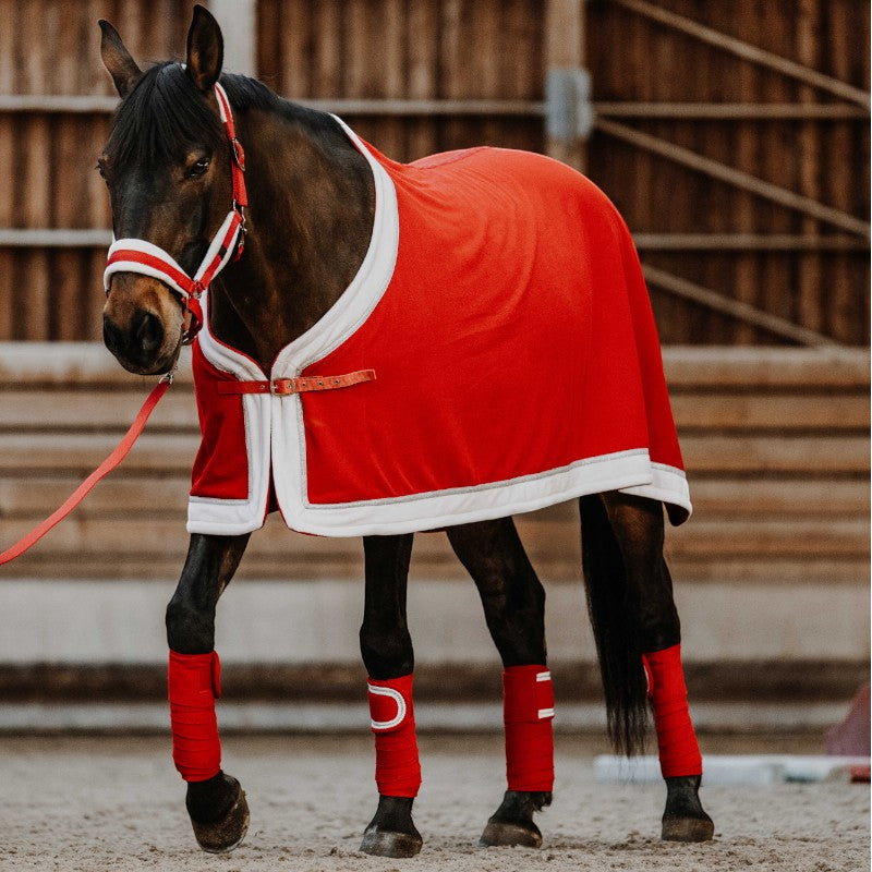 Equithème - Chemise polaire Xmas rouge