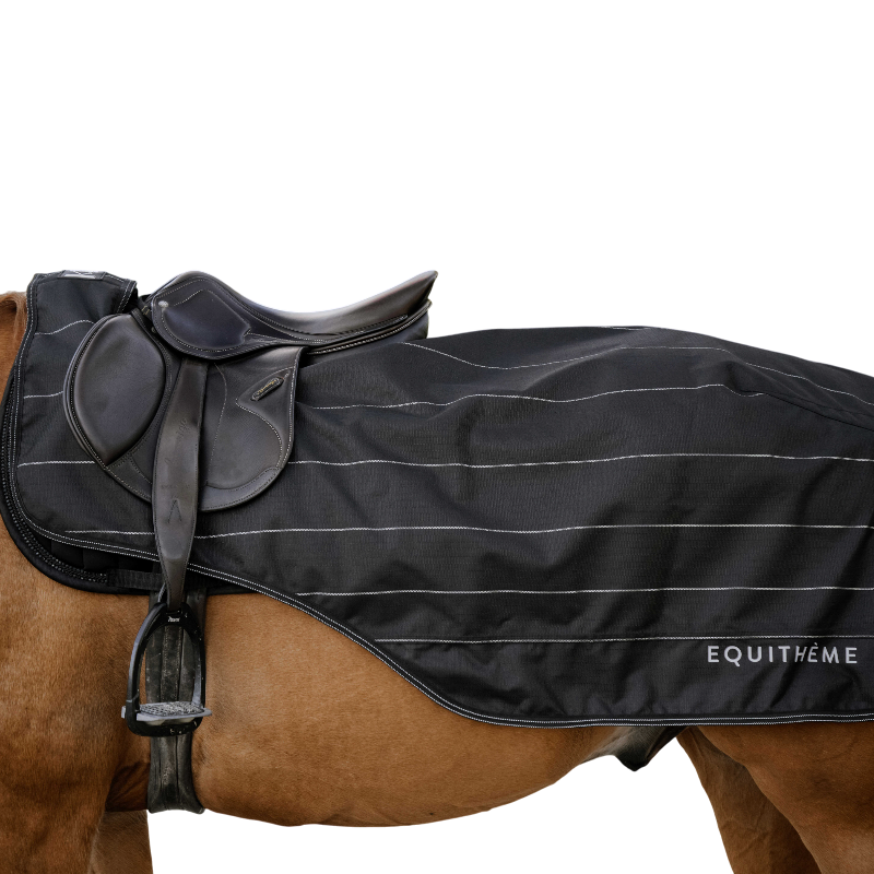 Equithème - Zwarte Tyrex Lumin zadeldek | - Ohlala