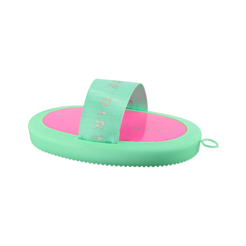 Equithème - Étrille Je t'aime rose fluo