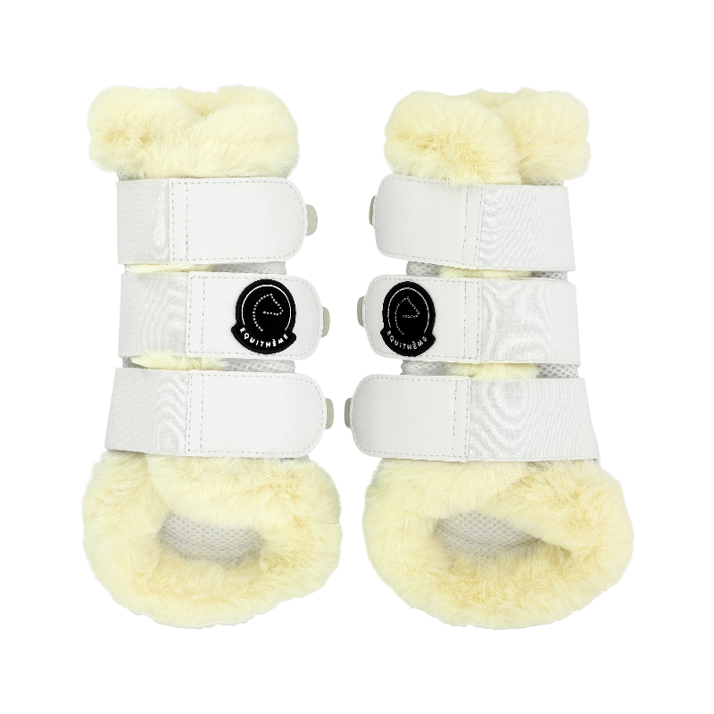 Equithème - Guêtres fermées Snuggy Je t'aime blanc