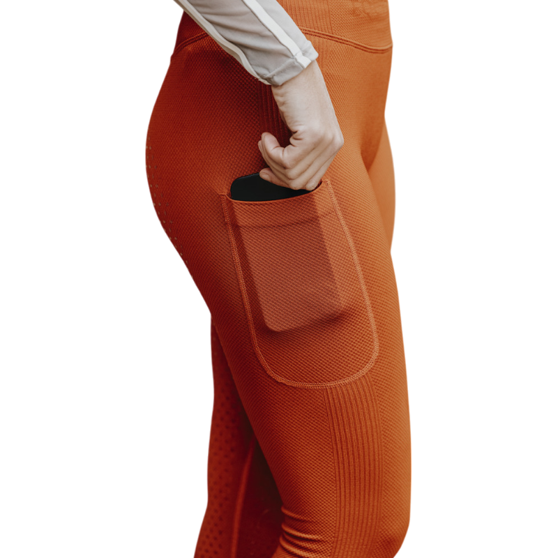 Equithème - Legging d'équitation femme Acacia orange