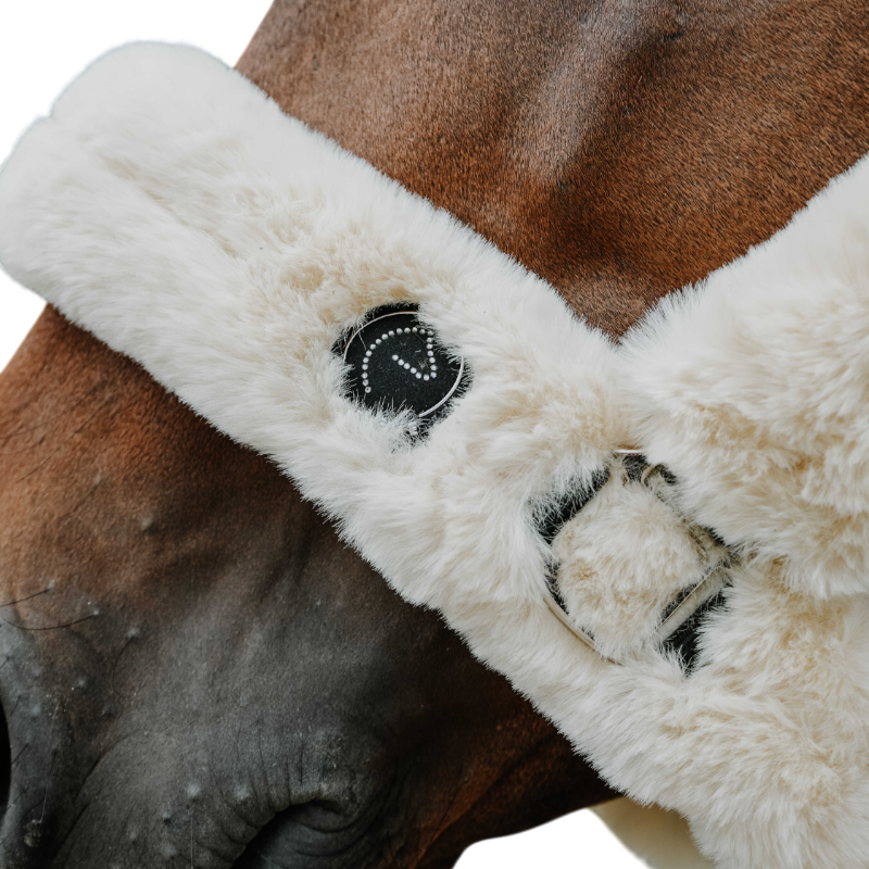 Equithème - Licol pour chevaux Snuggy Je t'aime écru