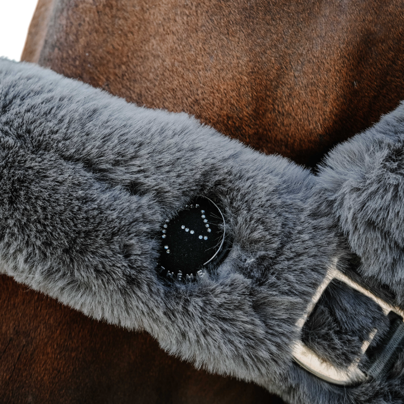 Equithème - Licol pour chevaux Snuggy Je t'aime gris