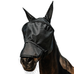 Equithème - Masque anti-mouches et UV Protech noir | - Ohlala