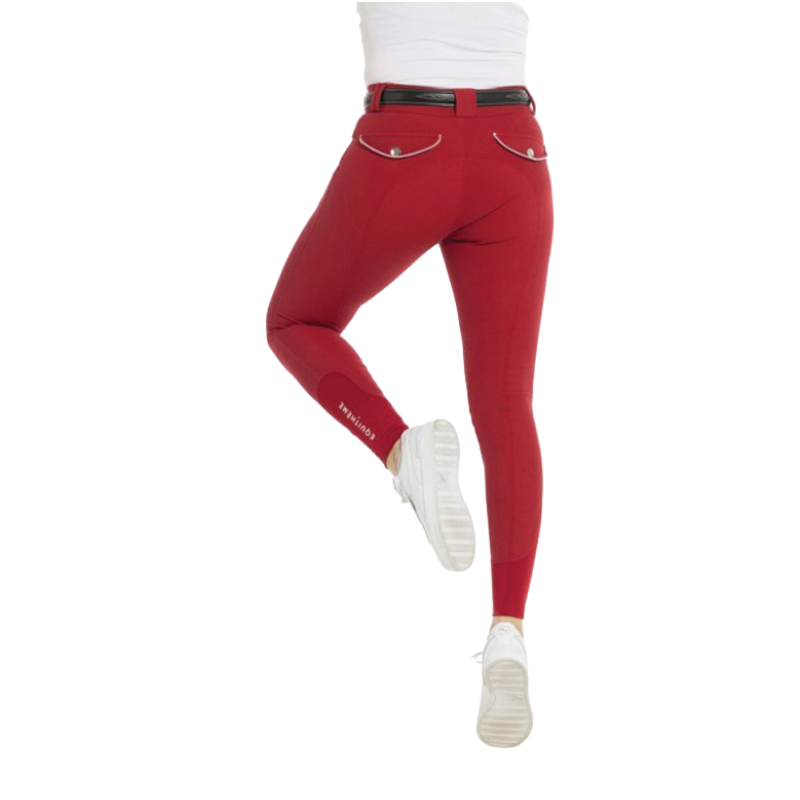 Equithème - Pantalon d'équitation femme Belinda rouge | - Ohlala