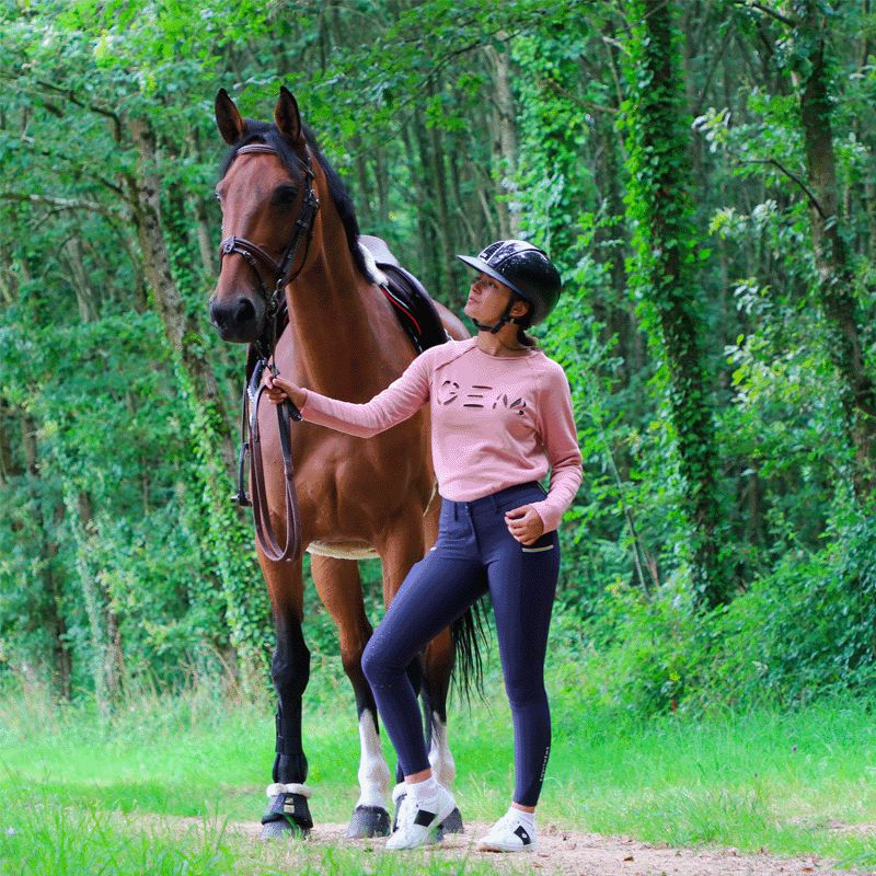 Equithème - Pantalon d'équitation Lainbow marine | - Ohlala