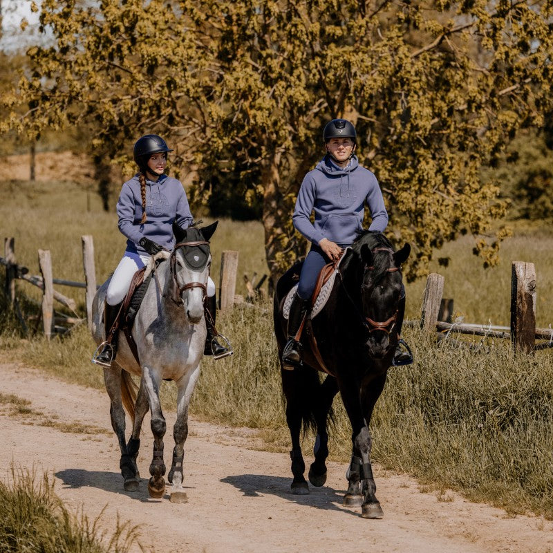 Equithème - Sweat à capuche unisexe Axel gris