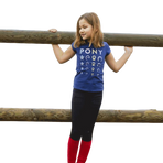 Equithème - Kinder T-shirt korte mouwen Lise marine | - Ohlala