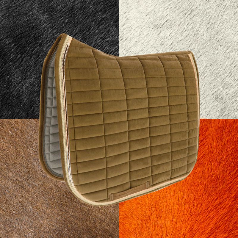 Equithème - Tapis de dressage mosaïque camel | - Ohlala