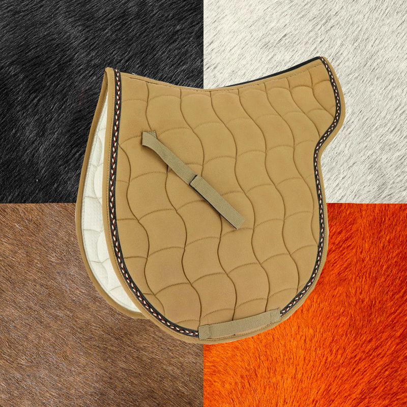 Equithème - Tapis de selle Hunter camel | - Ohlala