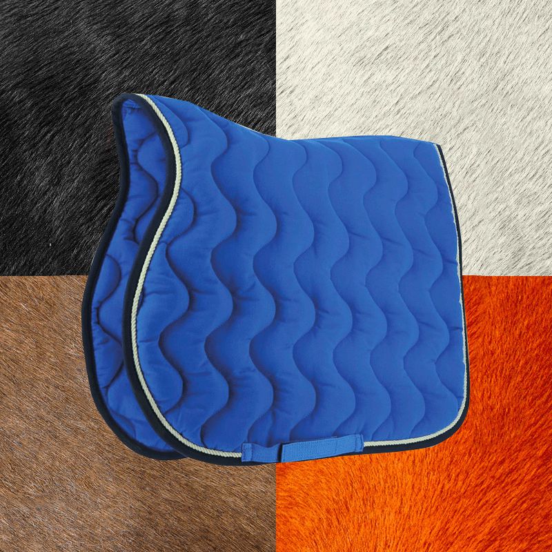 Equithème - Tapis de selle polyfun bleu roi | - Ohlala