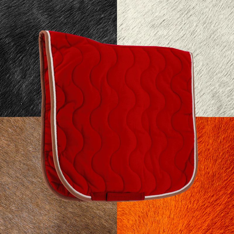 Equithème - Tapis de selle polyfun spécial dressage bordeaux | - Ohlala