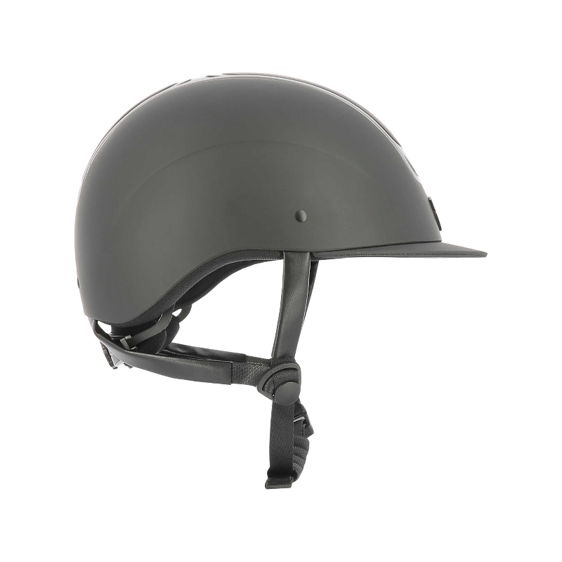 Equithème - Casque d'équitation Pepit noir/ métallique chromé
