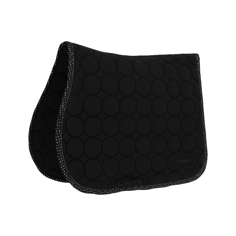 Equithème - Tapis de selle Disco noir | - Ohlala